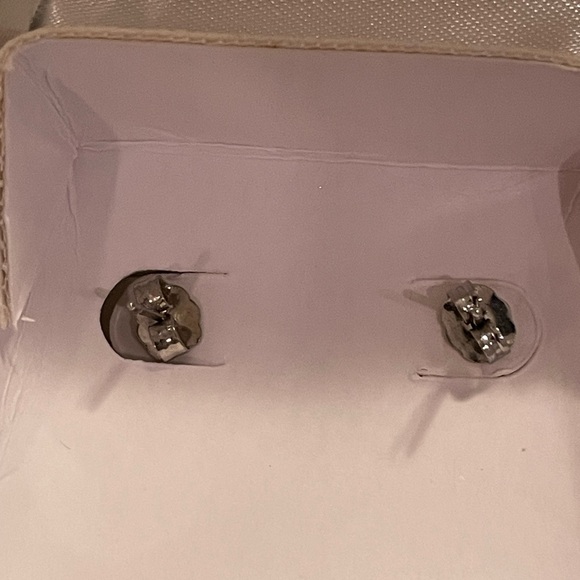 Macy's Silver and Diamond Drop Earrings - Picture 5 of 7